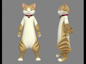 cartoon cat costume 3D Model