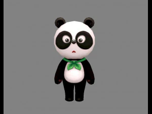 cartoon panda clothing - men 3D Model