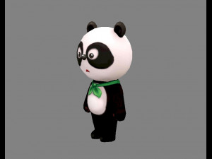 cartoon panda clothing - men Modello 3D