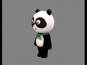 cartoon panda clothing - men 3D Model