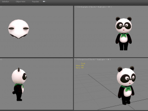 cartoon panda clothing - men Modello 3D