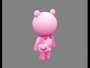 cartoon panda clothing - woman 3D Model