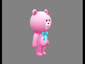 cartoon panda clothing - woman 3D Model