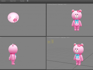 cartoon panda clothing - woman 3D Model