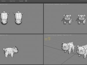 cartoon panda mount - male panda - female panda 3D Model