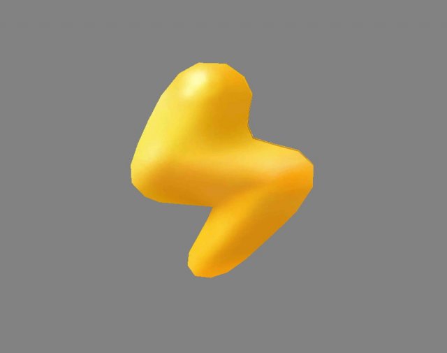 cartoon lightning icon 3D Модель .c4d .max .obj .3ds .fbx .stl .blend