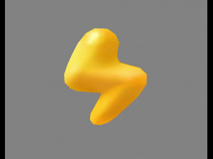 cartoon lightning icon 3D Model