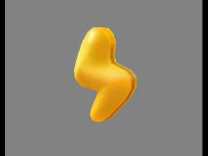 cartoon lightning icon 3D Model