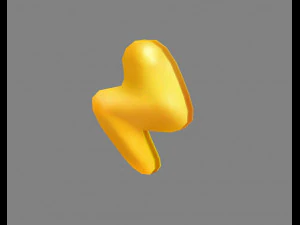 cartoon lightning icon 3D Model
