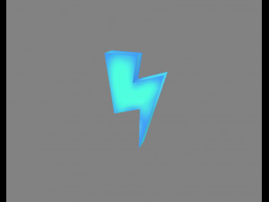 cartoon lightning icon - weather icons in symbols 3D Model