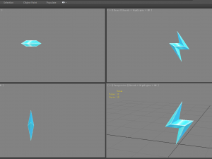 cartoon lightning icon - blue 3D मॉडल