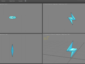 cartoon lightning icon - blue 3D मॉडल