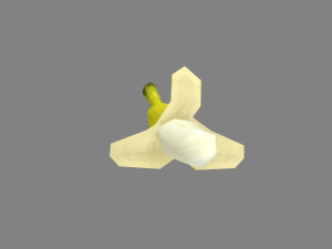 peeled banana - cartoon banana peel Modèle 3D