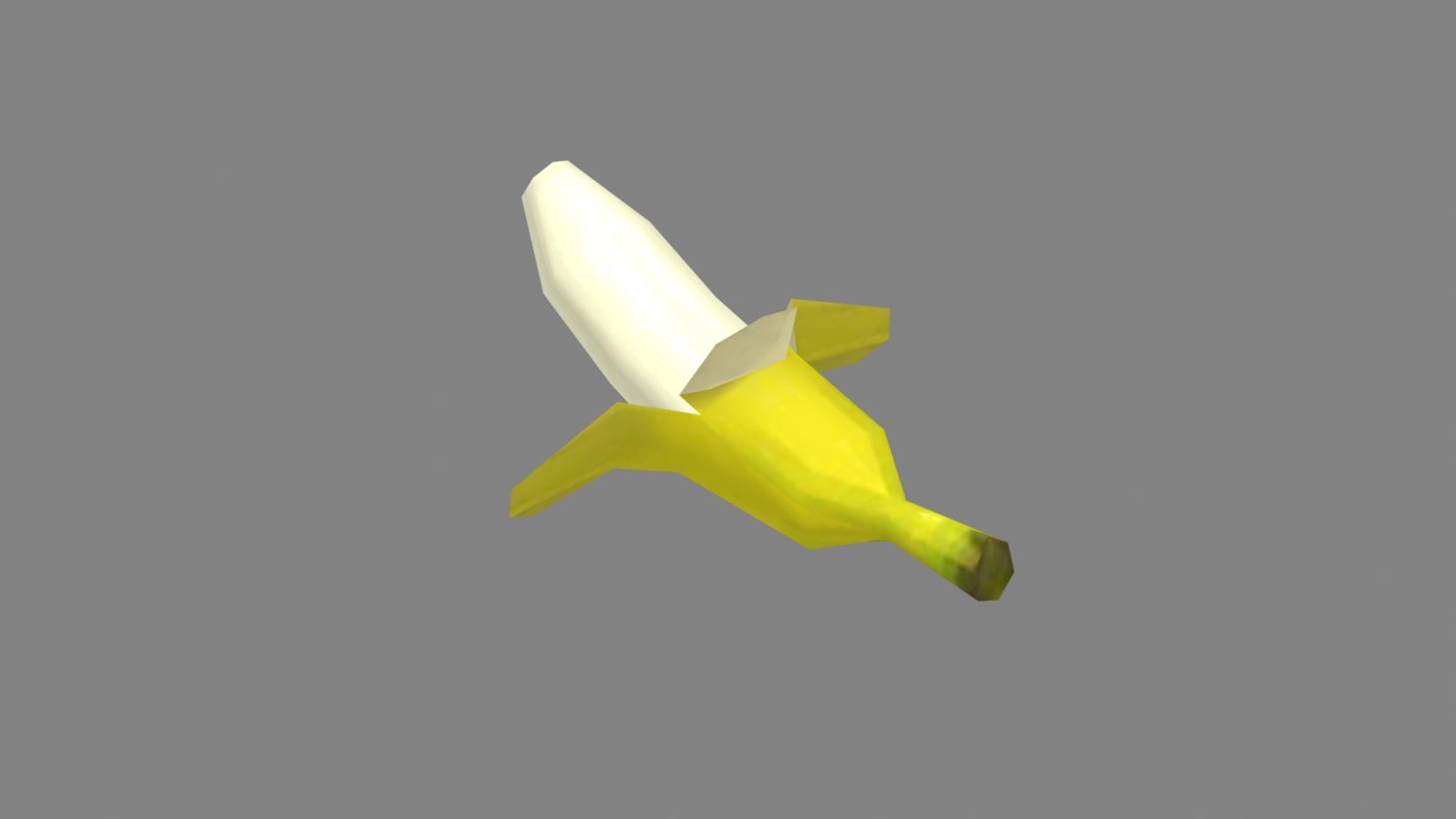 cartoon banana peel - upright 3D Model in Fruit 3DExport