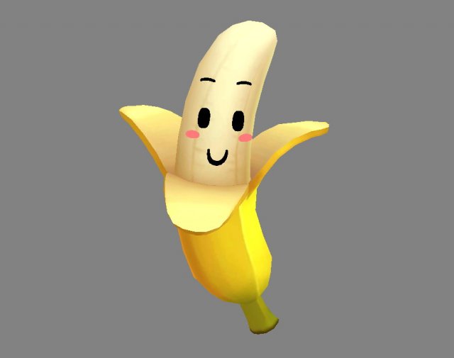 cartoon banana mascot 3Dモデル .c4d .max .obj .3ds .fbx .stl .blend 