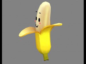 cartoon banana mascot 3Dモデル