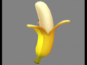 cartoon banana mascot 3Dモデル