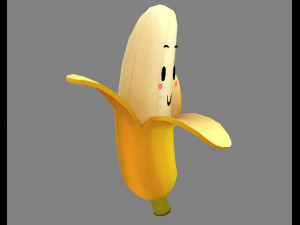 cartoon banana mascot 3Dモデル