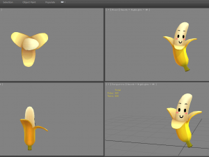 cartoon banana mascot 3Dモデル