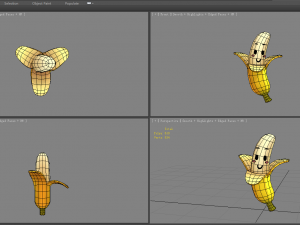 cartoon banana mascot 3Dモデル
