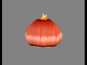 cartoon sprouted seeds - germinated eleocharis dulcis - chestnut 3D-Modell
