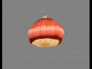 cartoon sprouted seeds - germinated eleocharis dulcis - chestnut 3D मॉडल