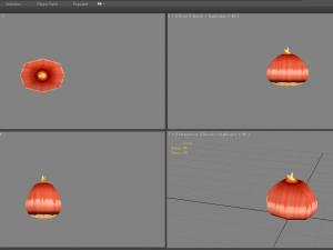cartoon sprouted seeds - germinated eleocharis dulcis - chestnut 3D मॉडल