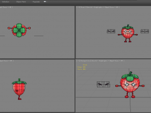 cartoon strawberry monster - fruit mascot with expression 3D Model