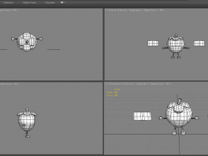 cartoon strawberry monster - fruit mascot with expression 3D Model