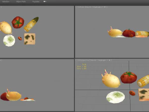 moldy food and spoiled vegetables 3D Model