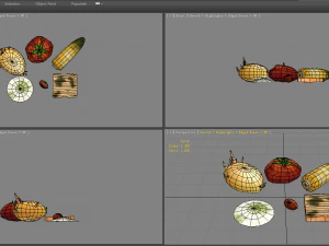 moldy food and spoiled vegetables 3D Model