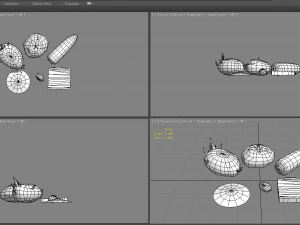 moldy food and spoiled vegetables 3D Model