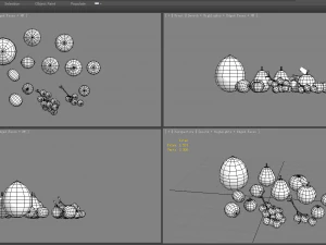 cartoon fruits - grapes-orange-lemon-pear-coconut-kiwi-tomato 3D Model