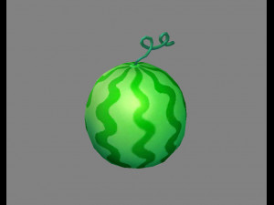 cartoon fruits - lemon-watermelon-pineapple-strawberry-hami Modèle 3D