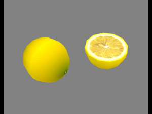 cartoon fruits - lemon-watermelon-pineapple-strawberry-hami Modèle 3D