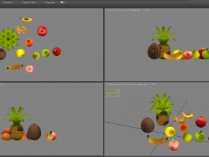 moldy fruits -coconut-banana-pomegranate-apples-pear-orange 3D 模型