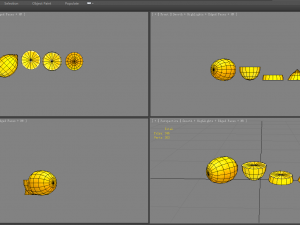 cartoon fruit - lemon and slice 3D Model