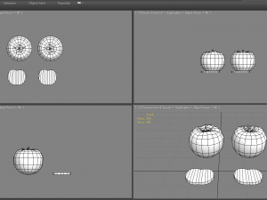 cartoon vegetable - tomato and slice 3D Model