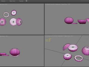 cartoon vegetable - onion and slice Model 3D