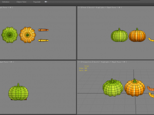 cartoon vegetable - pumpkin and piece 3D मॉडल