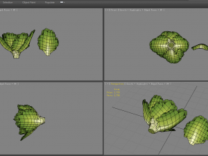 cartoon vegetable - lettuce and leaf - green salad 3D 模型