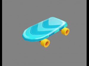 cartoon toy four-wheeled scooter 3D Model