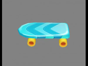cartoon toy four-wheeled scooter 3D Model