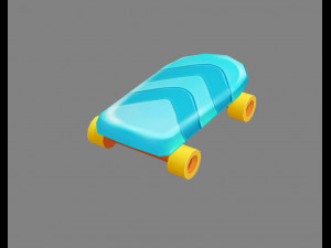 cartoon toy four-wheeled scooter Modelo 3D