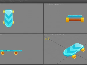 cartoon toy four-wheeled scooter 3D Model