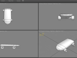 cartoon toy four-wheeled scooter 3D Model
