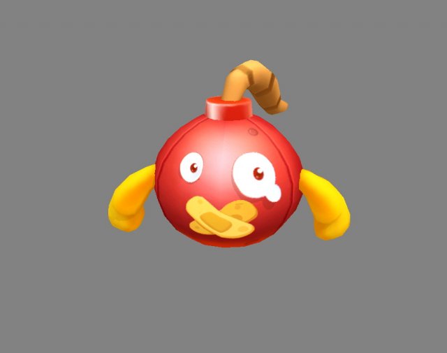 cartoon grenade bomb 3D Model .c4d .max .obj .3ds .fbx .stl .blend 