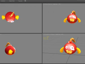 cartoon grenade bomb 3D Model