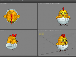 cartoon baby chicken - newly hatched chick Model 3D