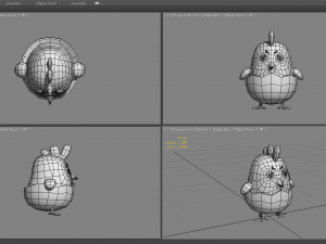 cartoon baby chicken - newly hatched chick Model 3D